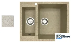 Кухонная мойка БелЭворс Duet R (темно-бежевый, без сифона)