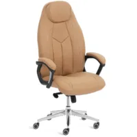 Кресло офисное TetChair Boss Lux 26 (хром/Lux Classic 18-13/светло-коричневый)