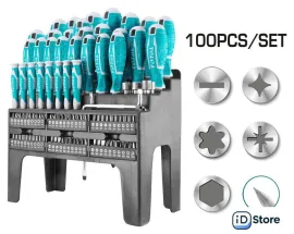 Набор отверток Total THT2506100 (100 предметов)