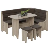 Обеденная группа Трия Техас исп. 2 (дуб сонома трюфель/кашемир коричневый)