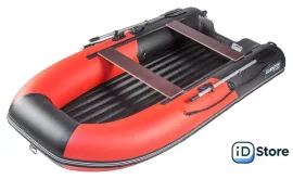 Моторно-гребная лодка Gladiator E330S (черный/красный)