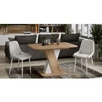 Кухонный стол Трия Люксембург тип 3 (дуб крафт золотой/белый)