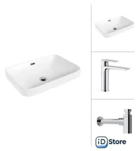 Умывальник Lauter 21441A Reef 21CK678C с сифоном 21635CH (хром)