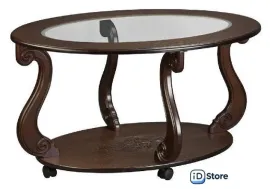 Журнальный столик Мебелик Овация С на колесах (темно-коричневый)