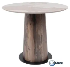 Кухонный стол Lepremo AV 2317 МДФкерамика 900 (белый глянцевый Pandora/черныйHPL ипанема)