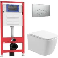 Унитаз подвесной Oliveeka OL-MQ-003 OL-1216 OL-R22-BN (никель матовый)