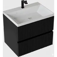 Мебель для ванных комнат Vela Тумба под умывальник Vela Волна 70П под Classica (черный мат) черный гола TU8857