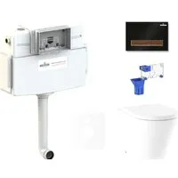 Унитаз приставной Lavinia Boho Relfix Biore 5 в 1 87551039 (черный/темное дерево пластик)