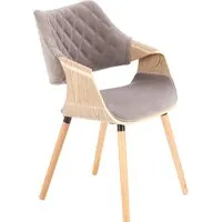 Стул с подлокотниками Halmar K396 (серый/дуб светлый)