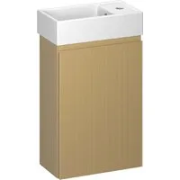 Мебель для ванных комнат Wellsee Тумба под умывальник 2 в 1 WC Area 221803001 (тумба/матовый бежевый, раковина/глянцевый белый, без ножек)
