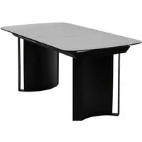 Кухонный стол M-City Rasmus 160 TL-45 626M04968 (белый мрамор/черный каркас)