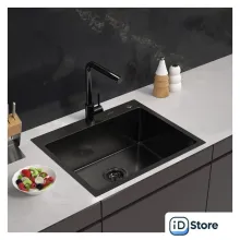 Кухонная мойка ARFEKA Eco AR 600500 Black PVD Nano Decor Volcanic Rock