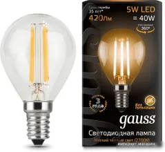 Gauss E14 5Вт 2700К 105801105 (10 шт)