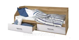Кровать односпальная с ящиками ЛАЙТ 800/2000 (Горизонт)