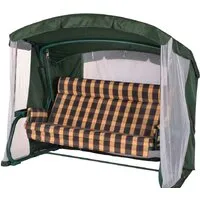 Садовые качели Удачная мебель Мерида премиум с подголовником (зеленый 334)