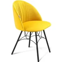 Стул Sheffilton SHT-ST35-1/S100 (имперский желтый/черный муар)