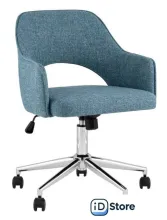 Офисное кресло Stool Group Кларк Clarkson Tweed Blue (рогожка, синий)