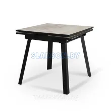 Стол обеденный раскладной Саен 54 Пластик Вельдский сланец 704/черный муар