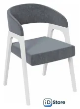 Стул с подлокотниками Трия Техас (графит 219 Велюр Jercy graphite/белый матовый)