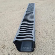 Лоток водоотводный пластиковый DN100 с решеткой пластиковой