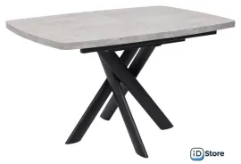 Кухонный стол Мамадома Leonel-130 раздвижной 130-165х85 (серый сланец/черный)