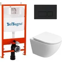 Унитаз подвесной BelBagno Uno-Tor BB5177CH-TOR/SC/BB026/BB044NERO