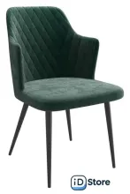 Стул с подлокотниками Мамадома Freddy (b10 Green Lux/черный)