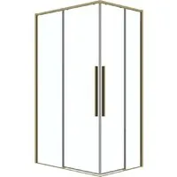 Душевой уголок Grossman Galaxy 110x90x195 300.K33.01.1190.32.00 (золото сатин/прозрачное стекло)