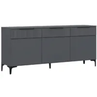 Тумба Woodville ТВ Иадама 3-ств. (графит/графит софт)