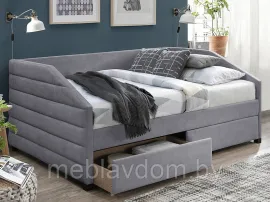 Кровать SIGNAL NADIA Velvet tap. 142 серый (120х200)
