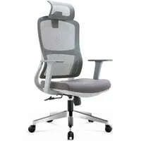 Офисное кресло SitUp Point Lux Grey Chrome (сетка Grey/Grey)