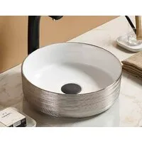 Умывальник CeramaLux C1054 (белый/серебристый)