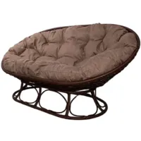 Диван садовый M-Group Мамасан Home / 12880205 (коричневый ротанг/какао подушка)