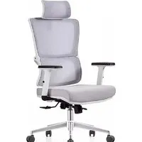 Офисное кресло SitUp Victoria Chrome (сетка Light Gray/ткань Light Gray)