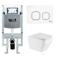 Унитаз подвесной с инсталляцией WeltWasser Amberg 497 ST Hofbach 041 GL-WT Amberg RD-WT