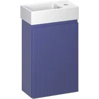 Мебель для ванных комнат Wellsee Тумба под умывальник 2 в 1 WC Area 221804001 (тумба/матовый синий, раковина/глянцевый белый, без ножек)