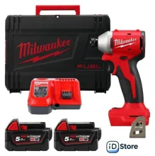 Винтоверт Milwaukee M18 M18BLIDR-502X 4933492843 (с 2-мя АКБ, кейс)