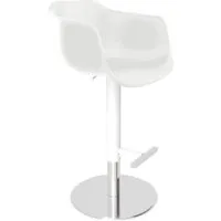 Стул с подлокотниками Sheffilton SHT-ST31/S128 (белый/хром/белый муар)