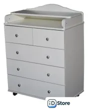 Детский комод Антел Ульяна-3 ЛДСП (белый)