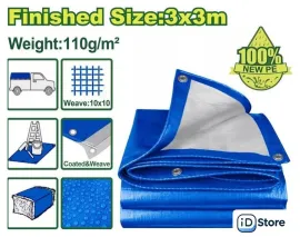 Тент Dyllu DTTQ1833 3x3 м 110 г/м2 (синий)