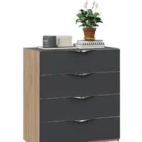 Комод Трия Глосс ТД-319.04.01 (яблоня беллуно/стекло графит матовый)