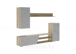 Гостиная Лия 6 - Дуб Сонома / Серый дым (Рикко) 2,0м.