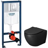 Унитаз подвесной Grossman GR-4411BMSQ GROHE Rapid SL 38772001 (с кнопкой)
