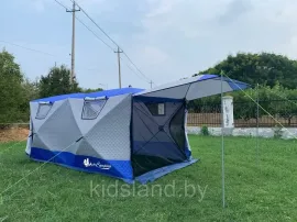 Палатка зимняя куб трехслойная для зимней рыбалки (мобильная баня) Mircamping 2023 (400х200х170см.)