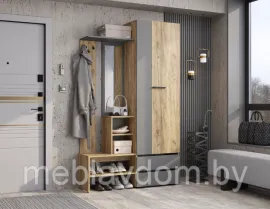 Прихожая Твист ПР-04 Дуб Крафт/Графит (1,2м.)
