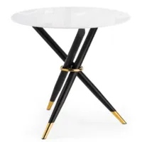 Обеденный стол Woodville Rock 100х75 / 15536 (white/black)