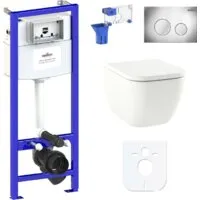 Унитаз подвесной Lavinia Boho Relfix One Compacto 7 в 1 87040066 (хром пластик)