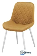 Стул СоюзРегионПоставка Аура каркас 9003 белый матовый, велюр (Velluto 08 горчичный) СРП-032