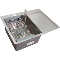 Кухонная мойка Wisent WS-36550-L/GER013 (с сифоном, дозатором и коландером)