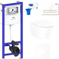 Унитаз подвесной Lavinia Boho Relfix Biore Compacto Rimless 7 в 1 75110164 (белый пластик)